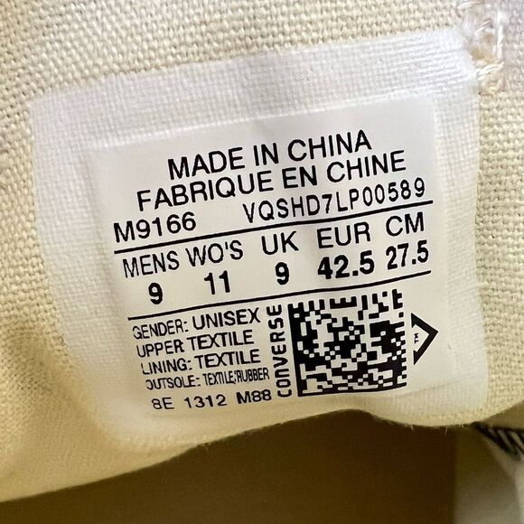 CONVERSE Chuck Taylor All Star Low Black Canvas Sneaker Shoe Men 9/Women 11 MINT - Picture 7 of 14